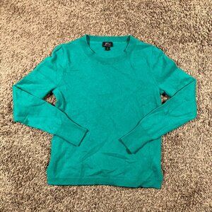 J. Crew Boys Green 100% Cashmere sweater Size small